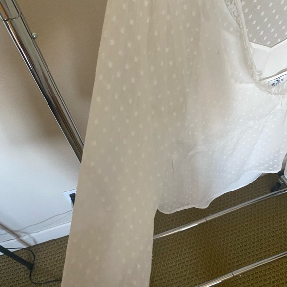 White mesh with cami attached summer top - Picture 2 of 6